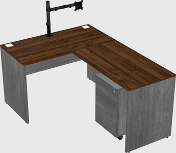 L-shaped office desk