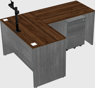 L-shaped office desk