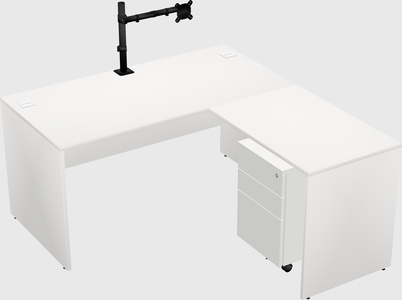 L-shaped office desk