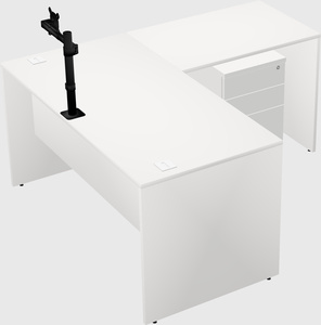 L-shaped office desk