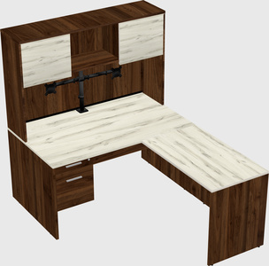 L-shaped office desk