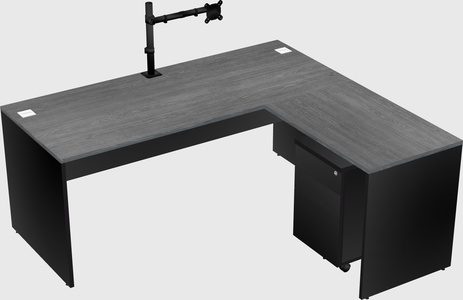 L-shaped office desk