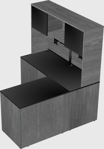 L-shaped office desk