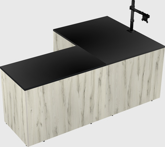 L-shaped office desk