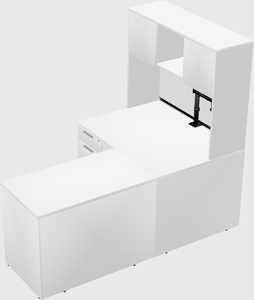L-shaped office desk