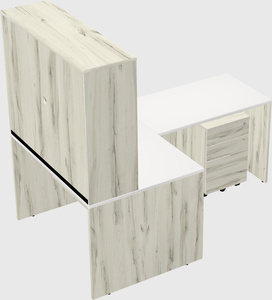 L-shaped office desk