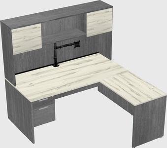 L-shaped office desk
