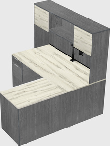 L-shaped office desk
