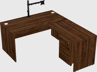L-shaped office desk