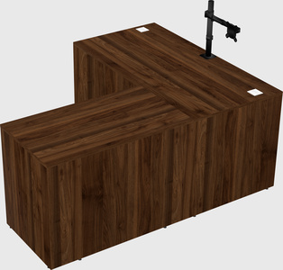 L-shaped office desk