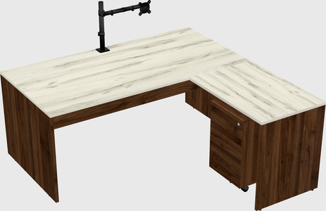 L-shaped office desk