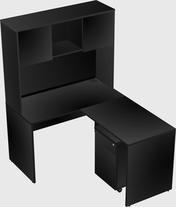 L-shaped office desk