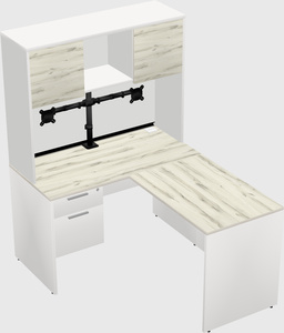 L-shaped office desk