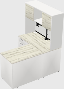 L-shaped office desk