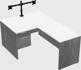 L-shaped office desk