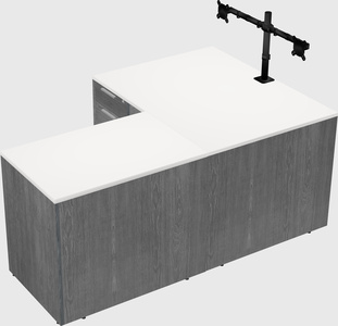 L-shaped office desk