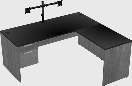 L-shaped office desk