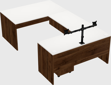 U-shaped desk