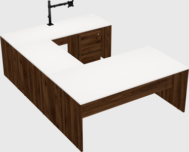 U-shaped desk