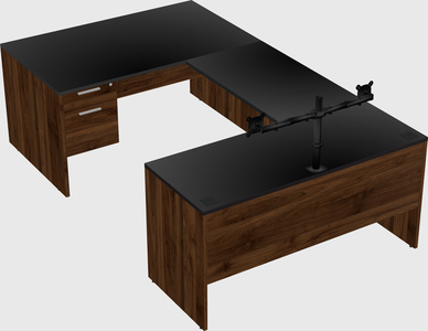 U-shaped desk