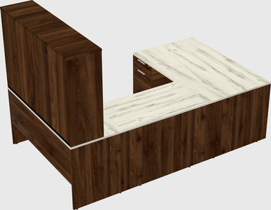 U-shaped desk