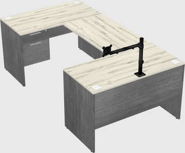 U-shaped desk