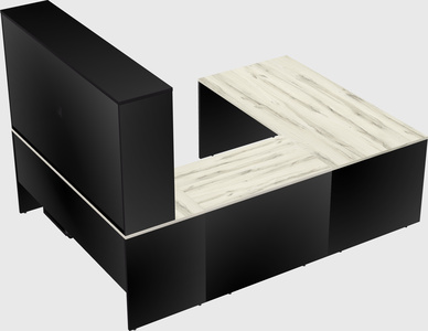 U-shaped desk