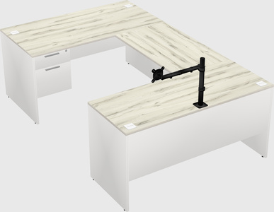 U-shaped desk