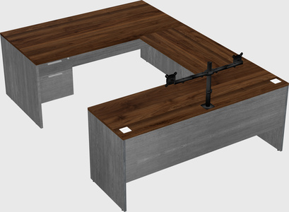 U-shaped desk