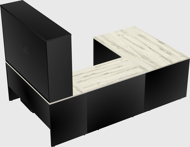 U-shaped desk