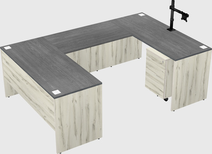U-shaped desk