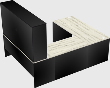 U-shaped desk