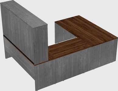 U-shaped desk