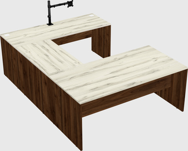 U-shaped desk