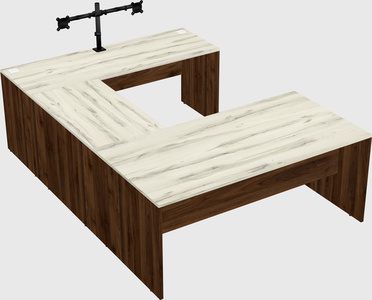 U-shaped desk