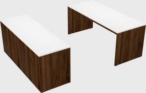 Parallel desk with credenza