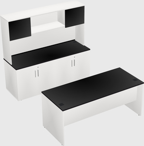 Parallel desk with credenza