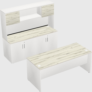 Parallel desk with credenza