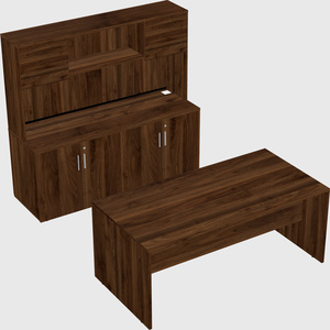 Parallel desk with credenza