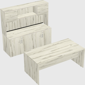 Parallel desk with credenza