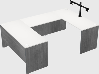 U-shaped desk