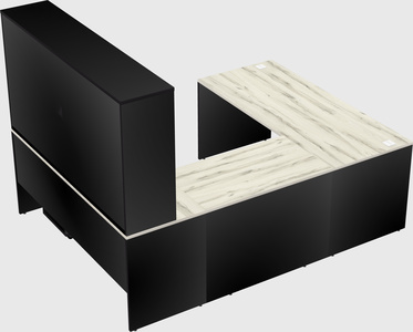 U-shaped desk