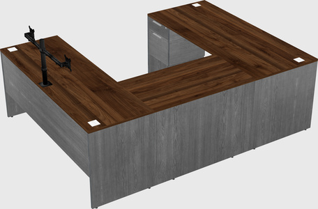 U-shaped desk
