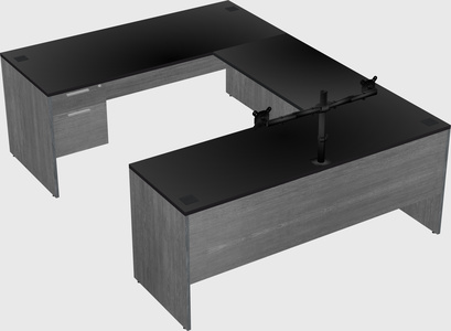 U-shaped desk