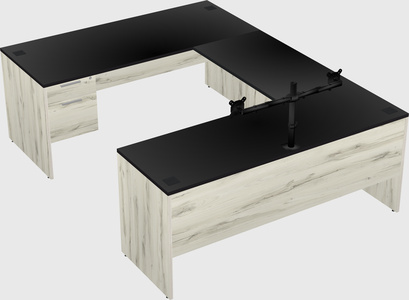 U-shaped desk