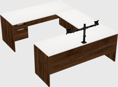 U-shaped desk
