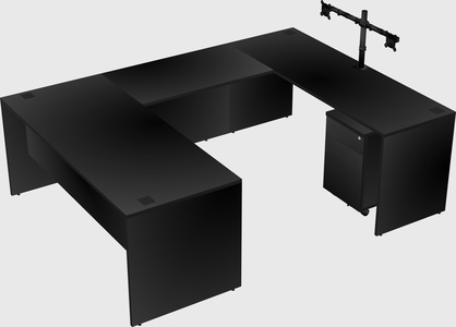 U-shaped desk
