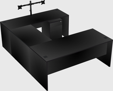 U-shaped desk