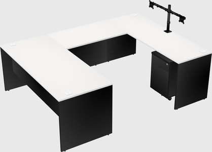 U-shaped desk