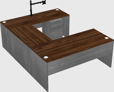 U-shaped desk